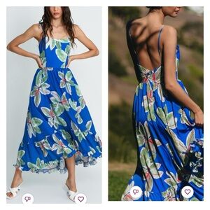 Blue Floral Maxi Dress
